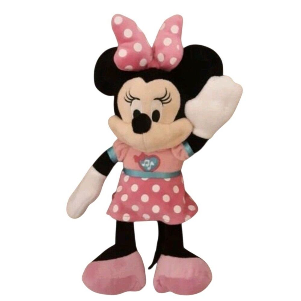 Disney Clubhouse Fun Minnie Mouse Mickey Bowtique Song & Phrases Doll Plush Toy